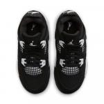 Кроссовки детские Jordan 4 Retro "White Thunder", черный/белый (Размер 28.5 RU) - фото 3