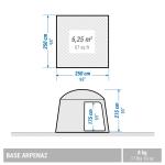 Палатка для кемпинга Quechua Arpenaz Base 6-местная, темно-бирюзовый/серо-зелёный - фото 18