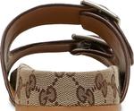 Сандалии Gucci Slide Sandal Strap Beige Monogram, бежевый - фото 8
