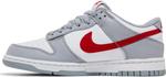 Кроссовки Nike Dunk Low GS 'Grey Red', белый - фото 4