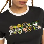 Женская футболка Yarnhill Ringer Element, черный - фото 4