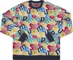 Толстовка Supreme Scatter Text Crewneck 'Navy', синий - фото