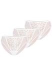 Трусы Teyli 3er Pack: Mesh mit floraler Spitze Glamour, белый - фото