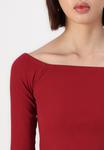 Топ с длинными рукавами Even&Odd, бордовый - фото
