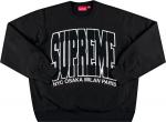 Толстовка Supreme Cities Arc Crewneck 'Black', черный - фото