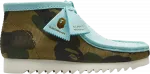 Кроссовки A Bathing Ape x Wallabee Light Blue Camo, синий - фото