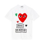 Футболка Comme des Garçons PLAY Misc Logo T-Shirt 'White', белый - фото 2