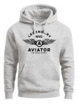 Neverless Толстовка 'Aviator Wings' в сером цвете - фото