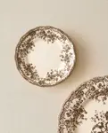 Тарелка Zara Home Floral Earthenware Side, 16 см, коричневый - фото 2