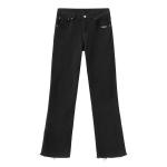 Джинсы Unisex UNKNOWTAL, черные (с потертостями) - фото