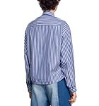 Полосатая рубашка с бисером Sandro, синий - фото 3