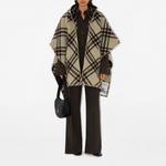 Реверсивный клетчатый плащ Burberry, хаки - фото 4