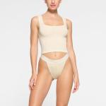 Топ SKIMS Cotton Rib, цвет Bone - фото 2