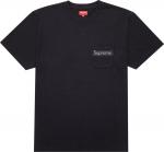 Футболка Supreme Mesh Stripe Pocket Tee 'Black', черный - фото