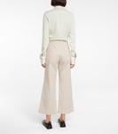 Хлопковые брюки-клеш с высокой талией Jil Sander, Open Beige - фото 3