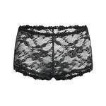 Трусы Skims Stretch Lace Boy Short, черный - фото