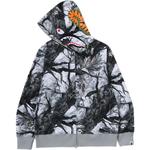 Tree Edge Camo Shark худи на молнии A BATHING APE, белый - фото 3