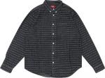 Рубашка Supreme Jacquard Logos Denim Shirt 'Black', черный - фото