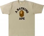 Футболка BAPE College Tee 'Beige', кремовый - фото