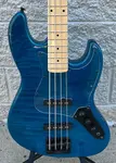 Бас-гитара GAMMA Custom J24-02, 4-струнная модель Beta, сине-голубой кленовый топ - фото 3
