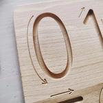 Деревянная доска с номерами 0–9. Inna marka - фото 3