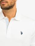 Футболка поло U.S. Polo Assn. Solid Interlock With Woven Trim, белый - фото 4