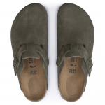 Сандалии-клоги Birkenstock Boston Suede Leather, хаки - фото 5