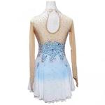 ICE WING SNOW LION Платье для фигурного катания Kostenevich, градиент синий, размер S - фото 4