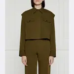 Укороченная рубашка Pinko, хаки - фото