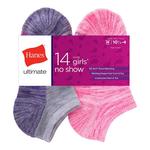 Набор из 14 пар носков для девочек Hanes Ultimate Cool Comfort без показа, мультиколор - фото 2
