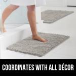 Коврик для ванной Gorilla Grip, 92х61 см, светло-серый - фото 6