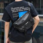 Кроссбоди из ПВХ унисекс черный SEPTWOLVES, черный, большой размер базовый [32,8 см - с брелоком - мембрана дермальная] - фото 4