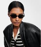 Круглые солнцезащитные очки с логотипом Miu Miu, черный - фото 6