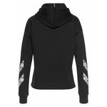 Толстовка женская BENCH с капюшоном и принтом на рукавах, черный - фото 2