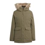 Парка с капюшоном Adidas Fur, зеленый - фото