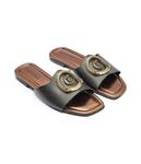 Кожаные тапочки Just Cavalli, черный - фото 3