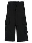 MSGM Kids брюки карго из джерси, черный - фото