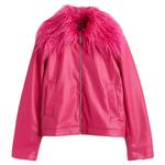 Куртка H&M With A Fluffy Collar, розовый - фото 2