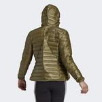 Пуховик Adidas, оливково-зеленый - фото 4