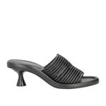 Босоножки Paloma Barceló Leather Round Toeline Geometric Heel, черный - фото