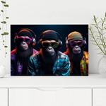 Картина на холсте Hustling Sharks Three Cool Monkey, черный - фото 3