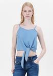 Блуза ONLY ONLNOVA KNOT SINGLET , Light Blue Denim/Light-Blue Denim - фото 4