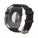 HUALIMEI Часы Protective Case Apple Silicone Case Material S9/s8/s7/s6, Black Case+Silver Button+Red Strap - фото 4