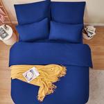 Комплект постельного белья RUIKASI, 3 предмета, 220х240/80x80, королевский синий - фото 5