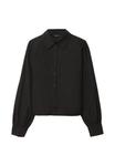 Блуза Stradivarius Button-down blouse, Black - фото 6