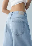 Бочка с широкой ногой Pull&Bear, Light-Blue Denim - фото 4
