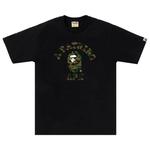 Футболка BAPE 1st Camo College Tee, Black/Green - фото