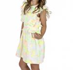 Платье для девочки с рюшами и принтом "брызги краски" в мультиколоре COS I SAID SO - фото 2