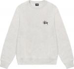 Толстовка Stussy Basic Crew 'Ash Heather', серый - фото