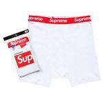 Боксеры Supreme x Hanes Boxer Briefs (4 Pack), White - фото